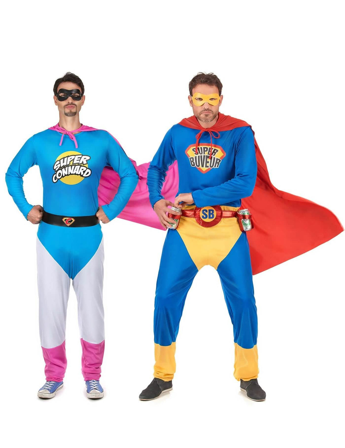 Déguisements duo Super Connard et Super Buveur
