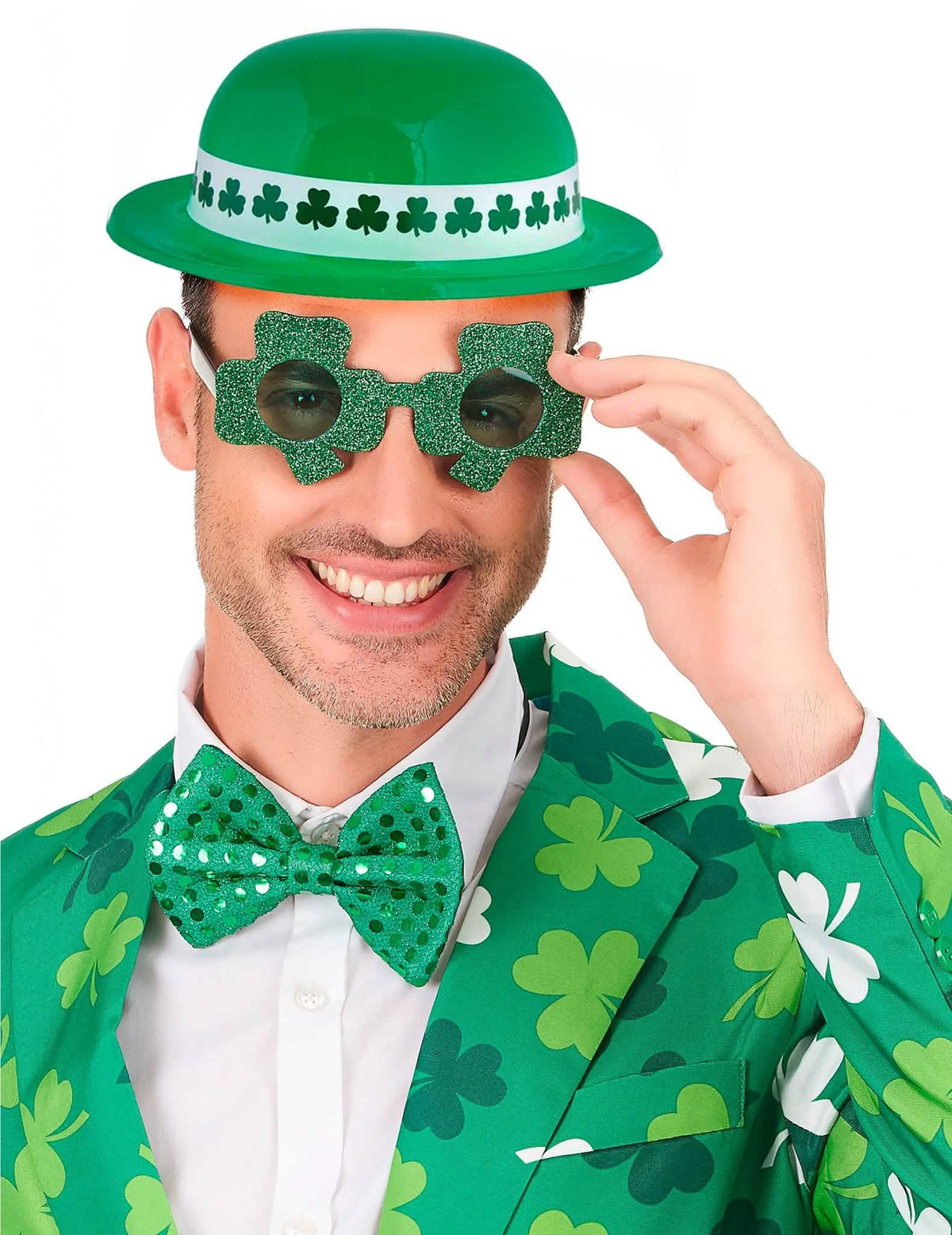 St. Patrick's Day bolhoed en bril voor volwassenen