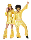 Déguisement de couple disco doré