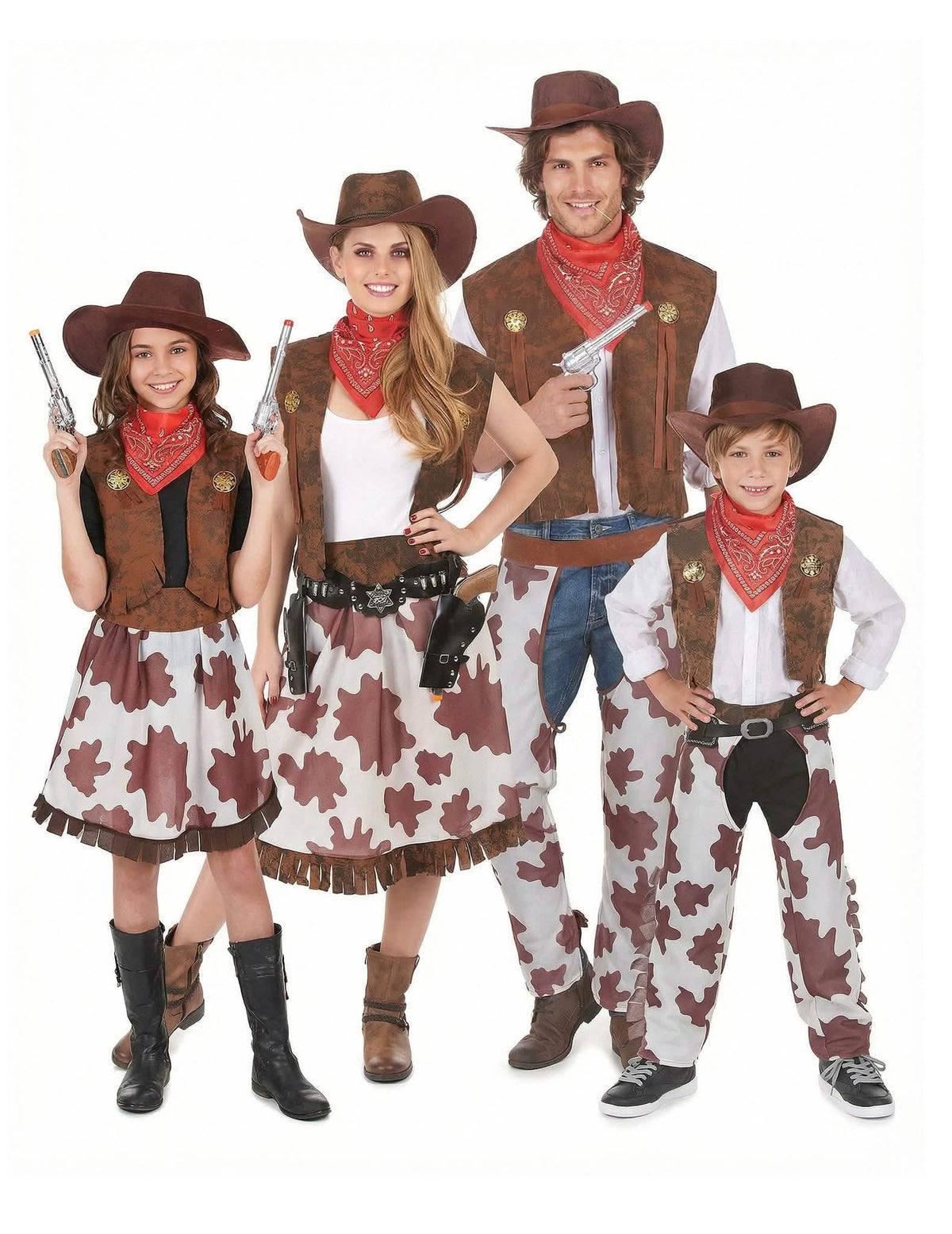 Cowboy familie kostuums