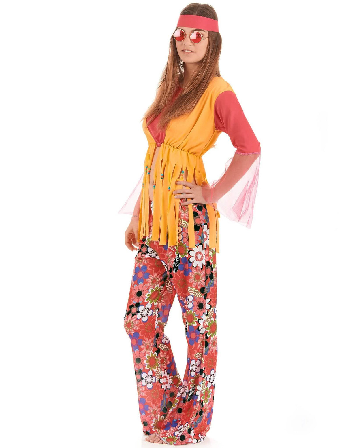 Kleurijke hippie outfits voor moeder en dochter