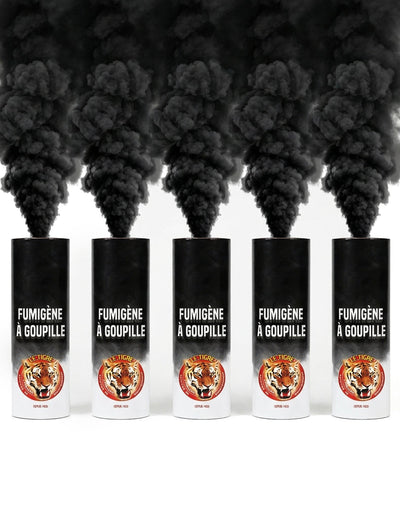 Lot 5 Fumigènes à goupille noirs 1 min