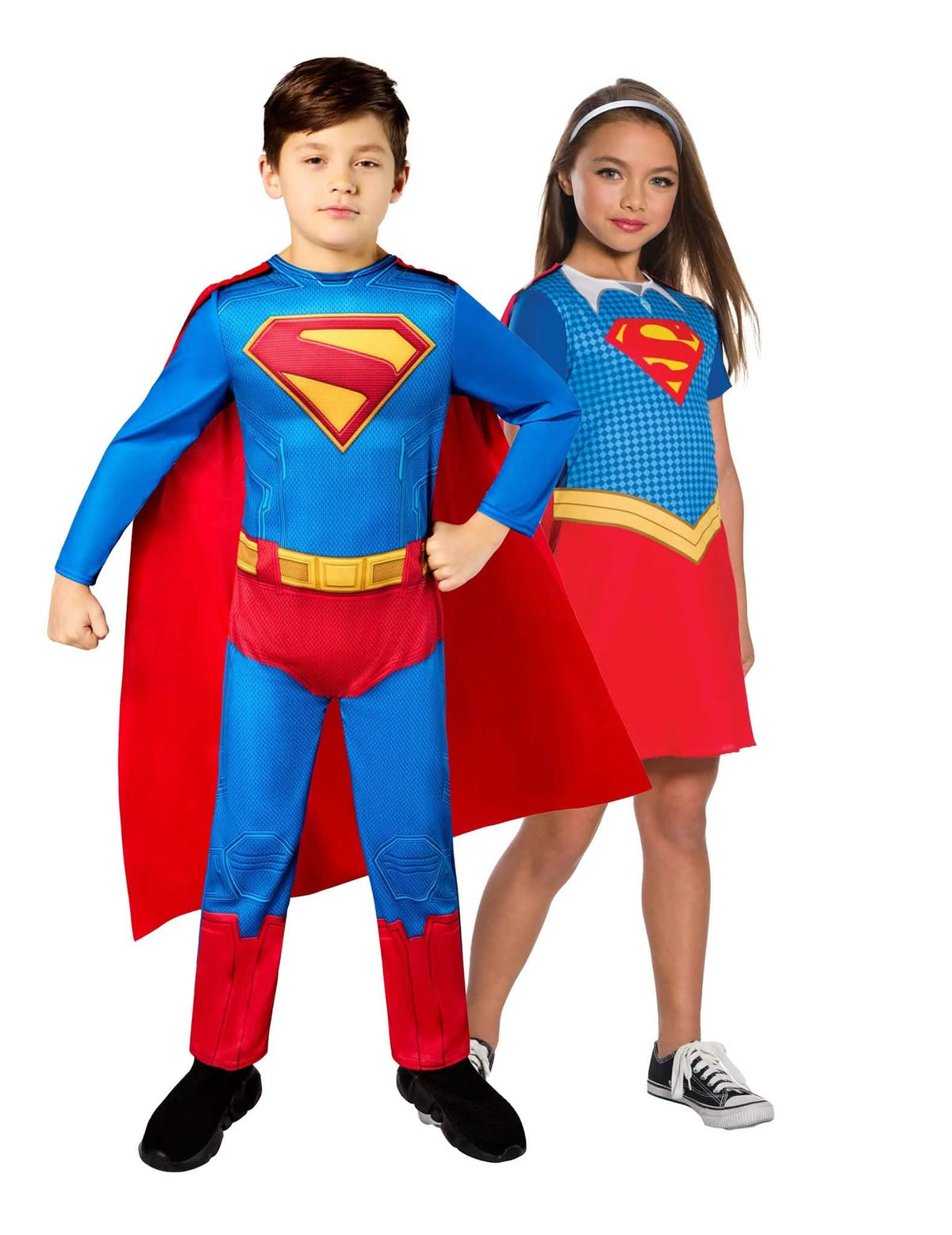 Superman™ en Supergirl™ koppelkostuum voor kinderen