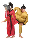 Déguisement de couple sumo et geisha adultes