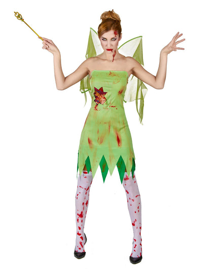 Pack déguisement fée verte ensanglantée femme Halloween