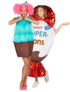 Chocolade cupcake duo koppel kostuum