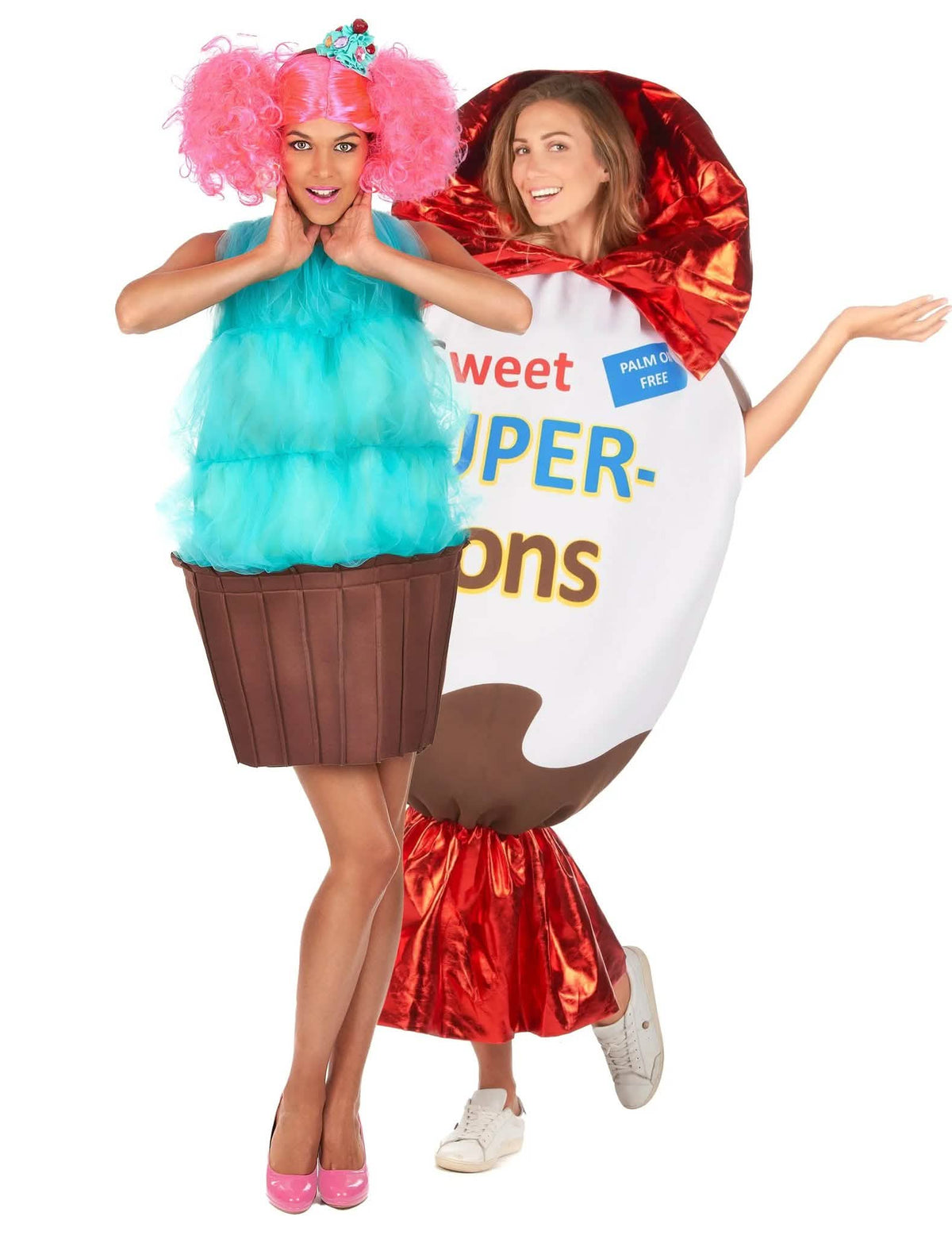 Chocolade cupcake duo koppel kostuum