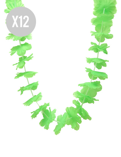 12 Hawaïkettingen groen voor volwassenen