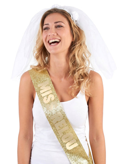 Set accessoires écharpe et voile de mariée femme