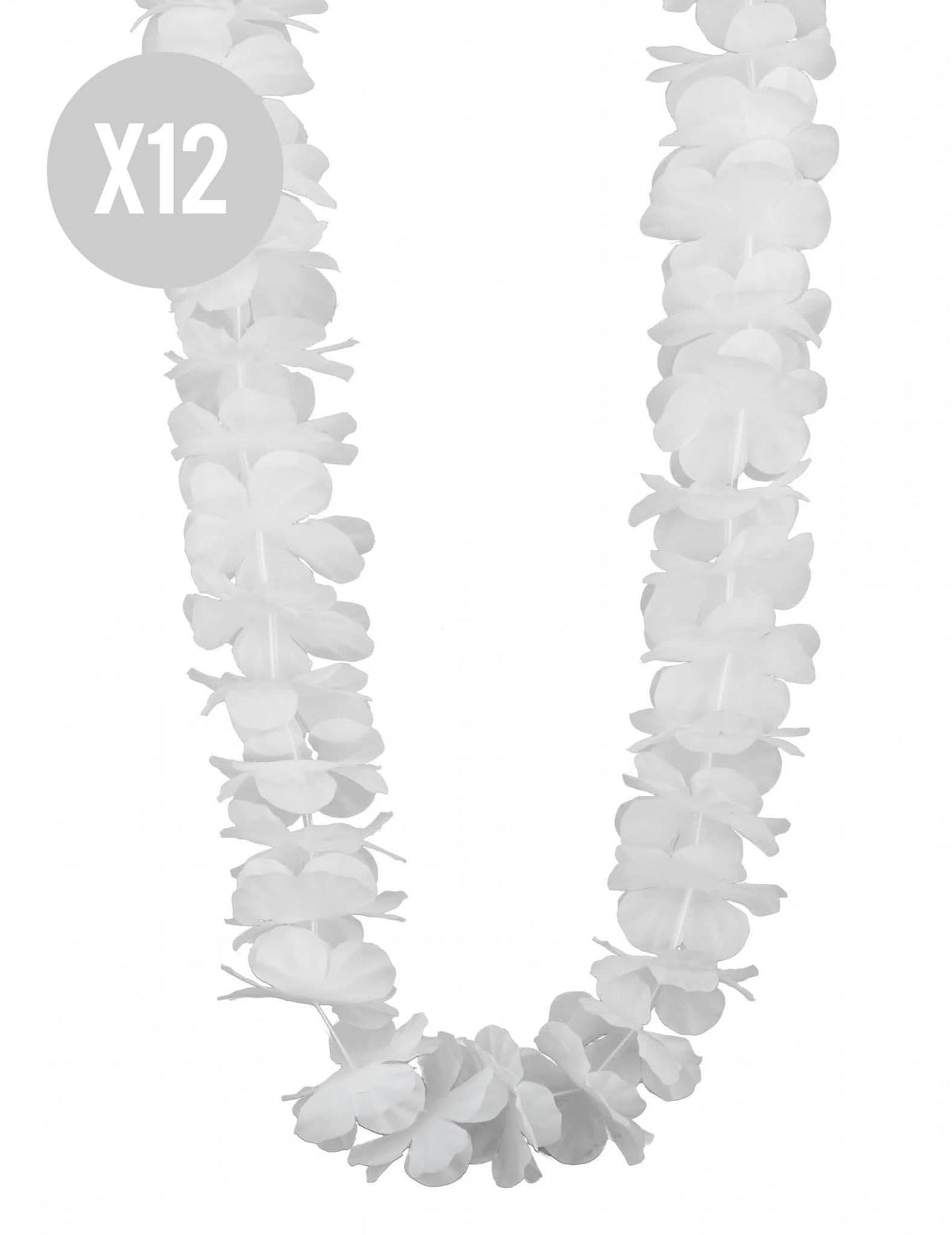12 Colliers hawaï blanc