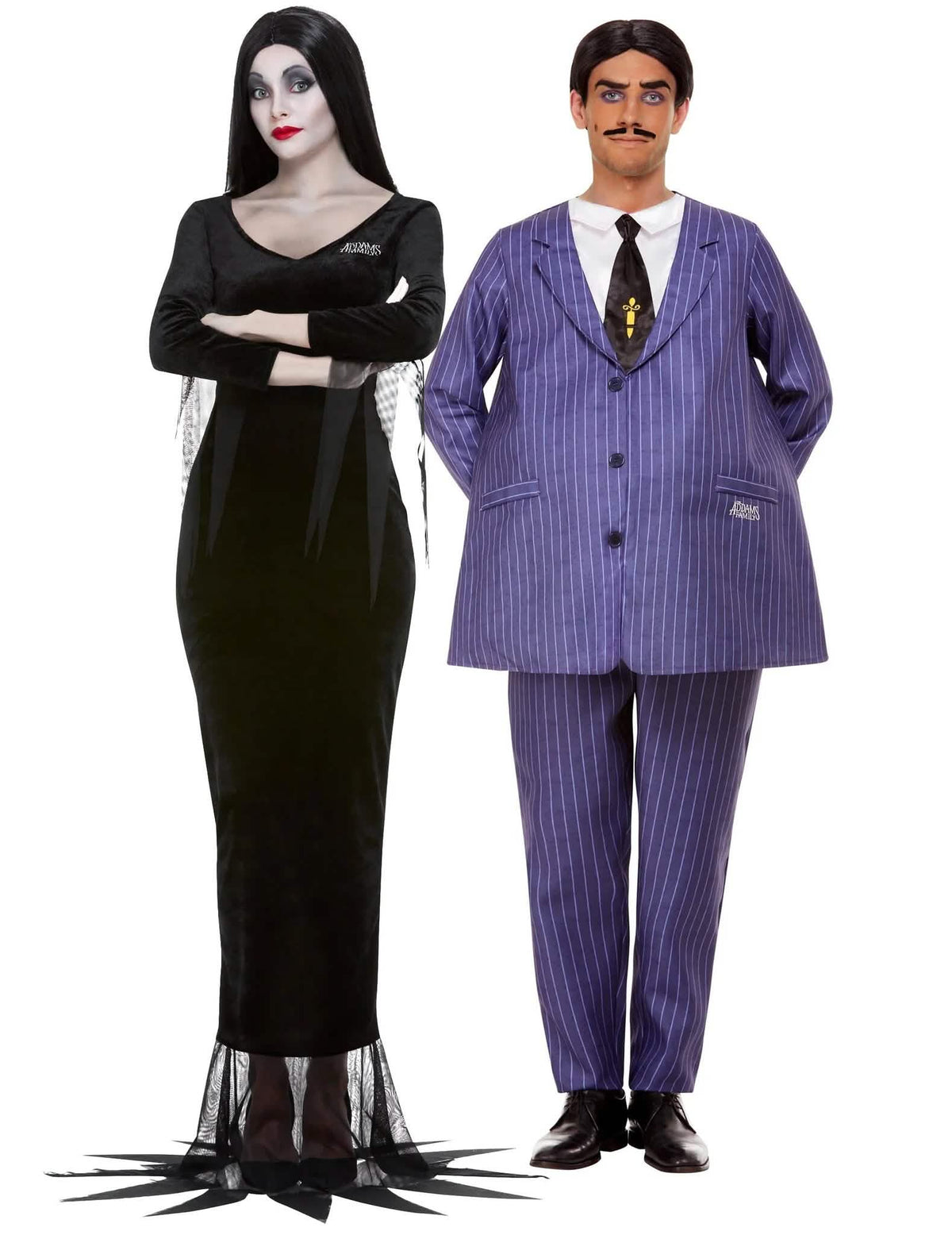 Kostuum voor koppels Morticia™ en Gomez Addams™ Family voor volwassenen