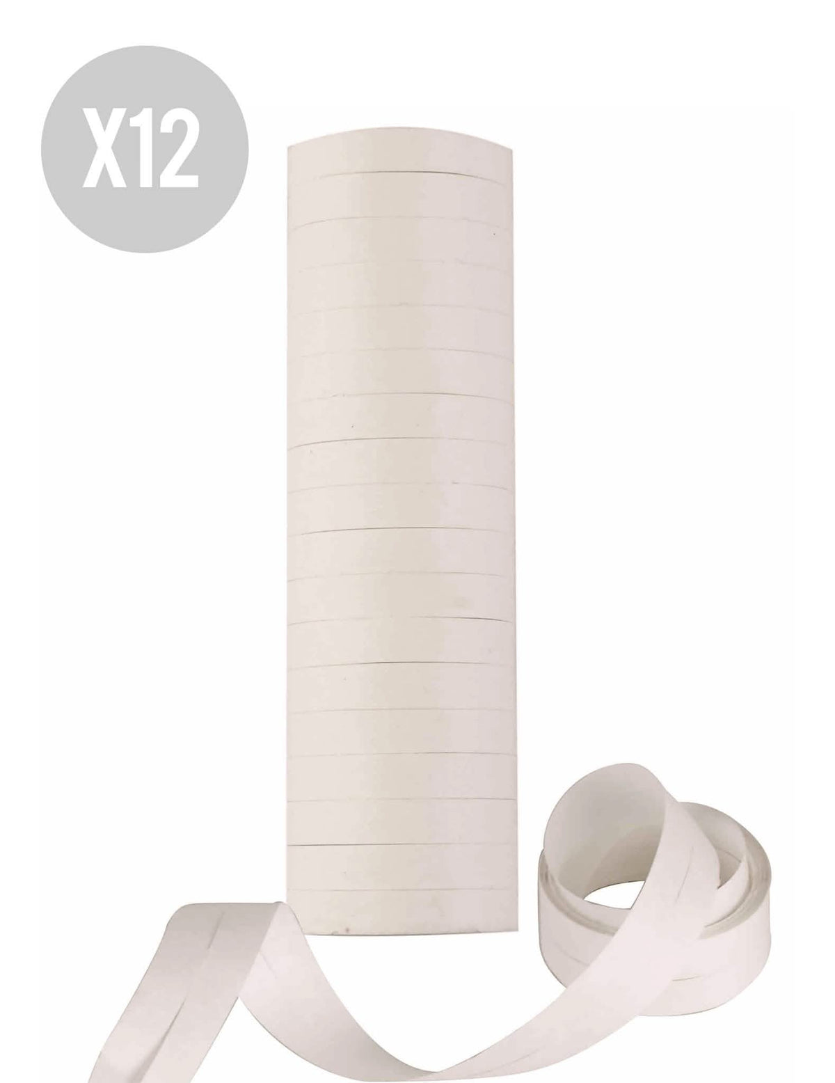 12 Rollen witte serpentines