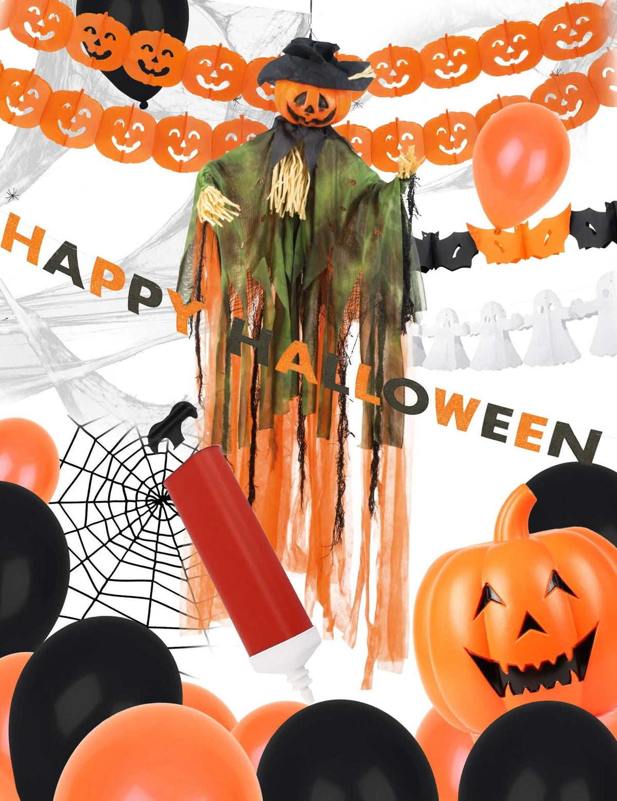 Halloween decoratieset oranje zwart