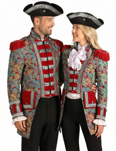 Déguisement de couple veste motif floral haut de gamme adulte