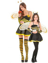 Déguisement de couple abeille fleurie mère et fille