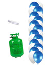 Heliumflesset 24 ballonnen blauw-wit