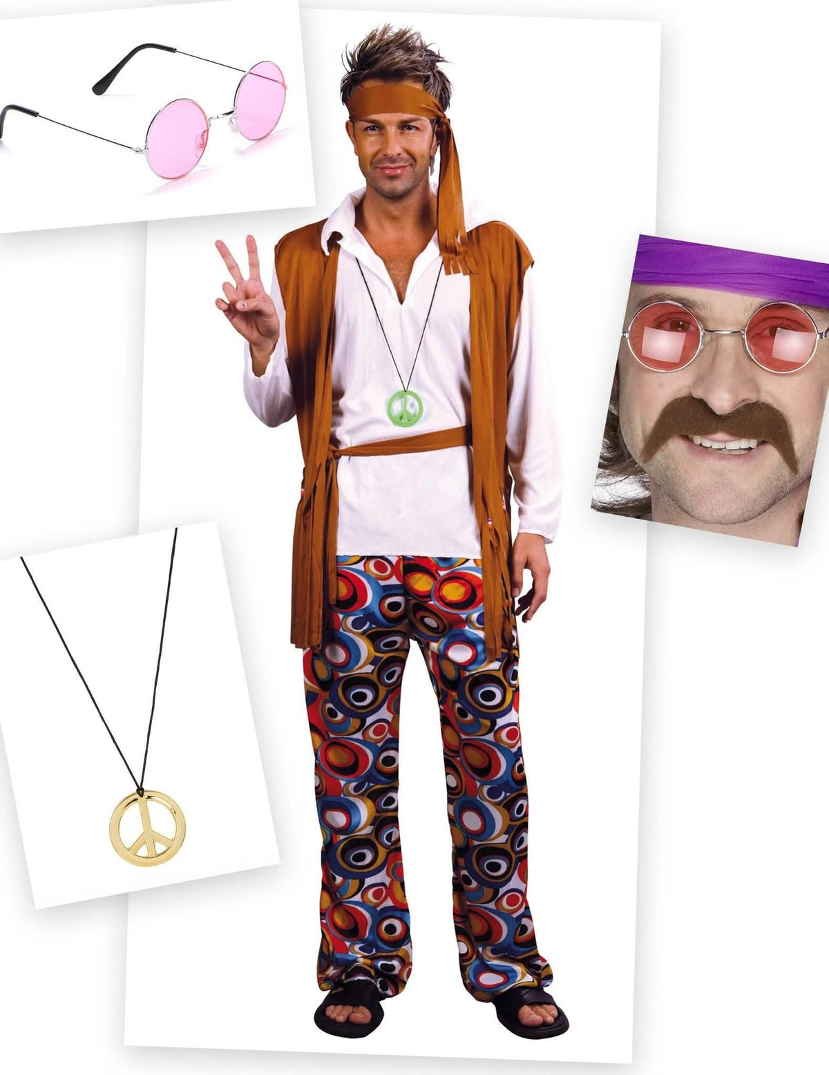Hippie kostuum pack voor mannen