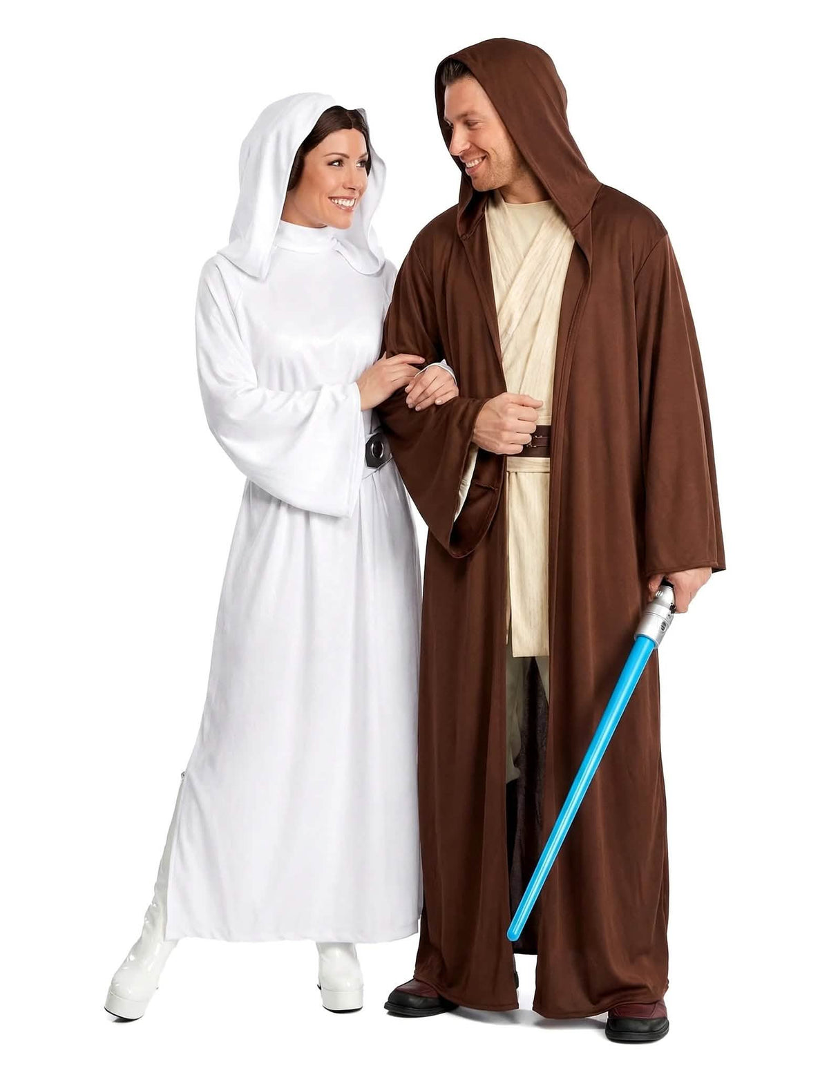 Prinses Leia en Jedi Star Wars™ koppelkostuum voor volwassenen