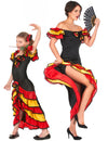 Déguisement de couple danseuse flamenco mère et fille