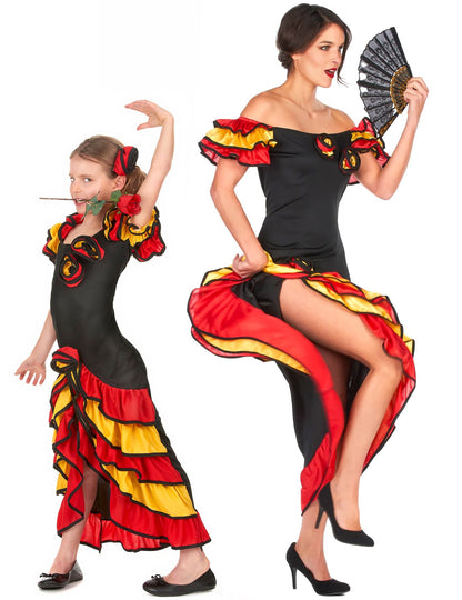 Flamenco danseressen kostuums Moeder en Dochter