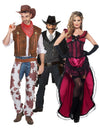 Déguisement de groupe cowboys et danseuses de saloon adultes