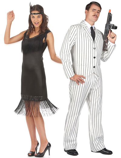 Déguisement de couple gangster et charleston adulte