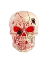 Decoratieve schedel van plastic met rode leds 23 x 25 x 33 cm