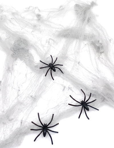 Toile d'araignée blanche avec araignées 20 g Halloween