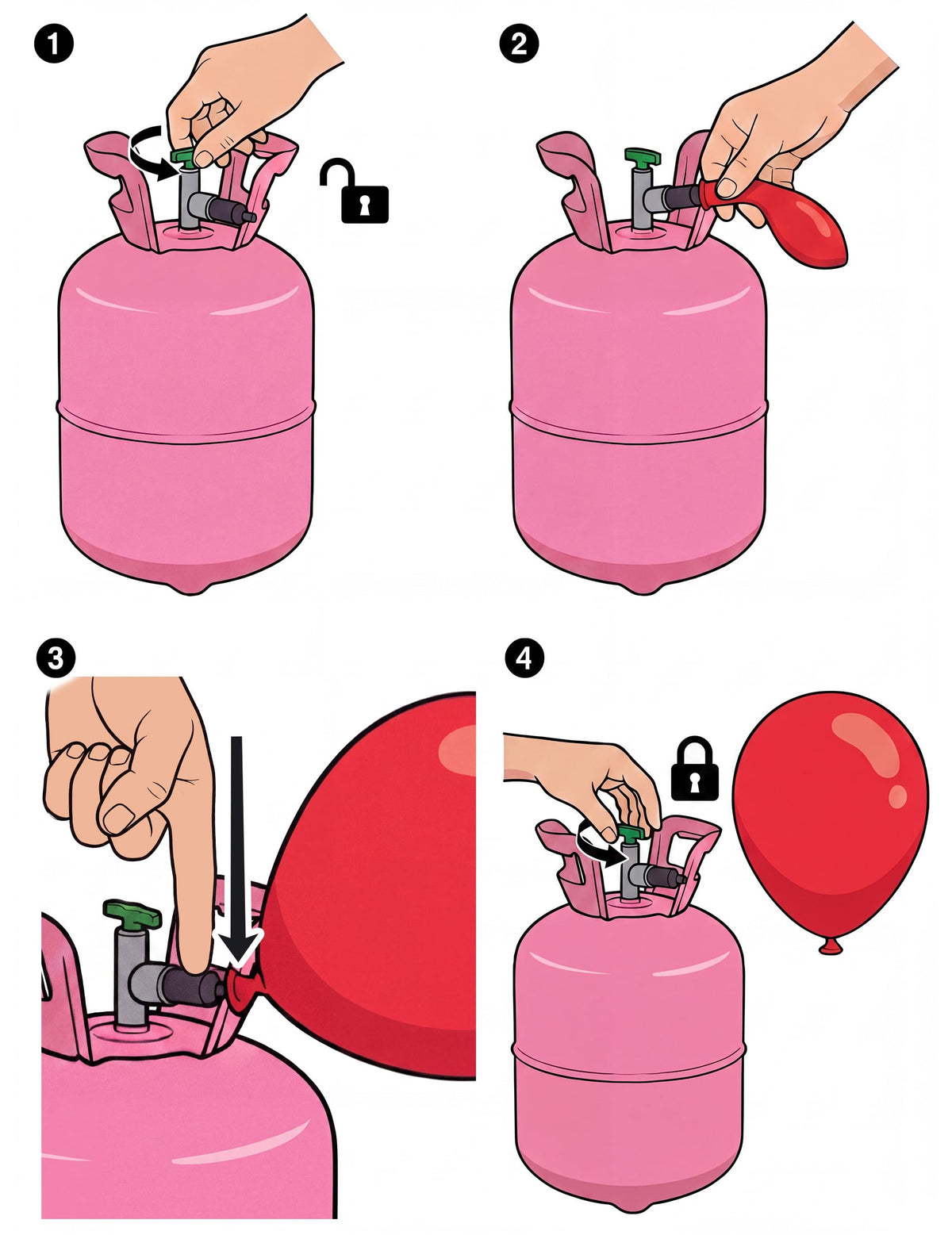 Extra grote heliumfles voor maximaal 90 ballonnen