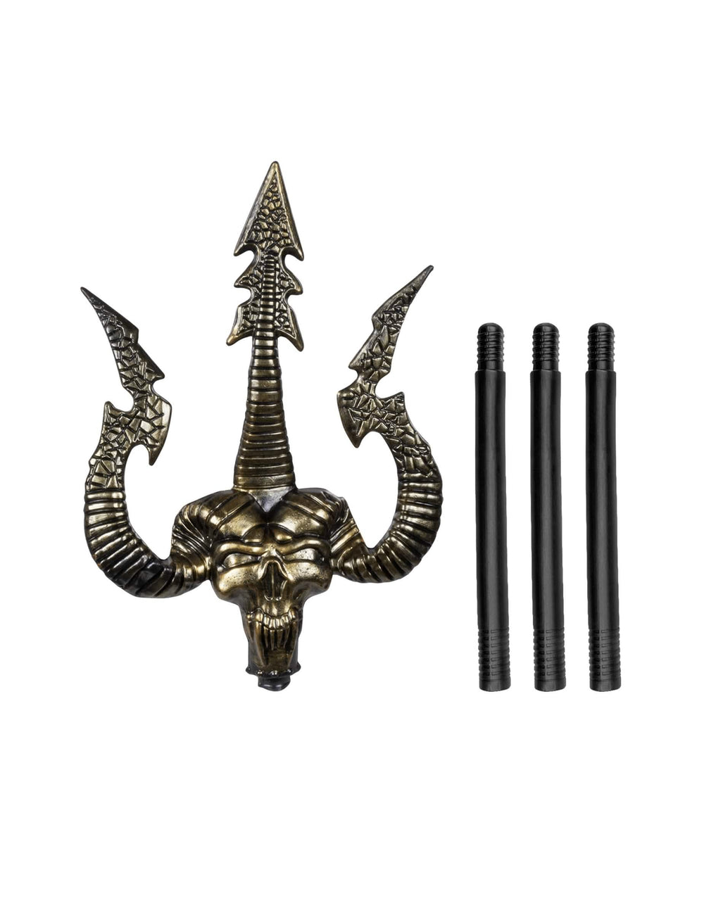 Détail des éléments détachables du trident satanique