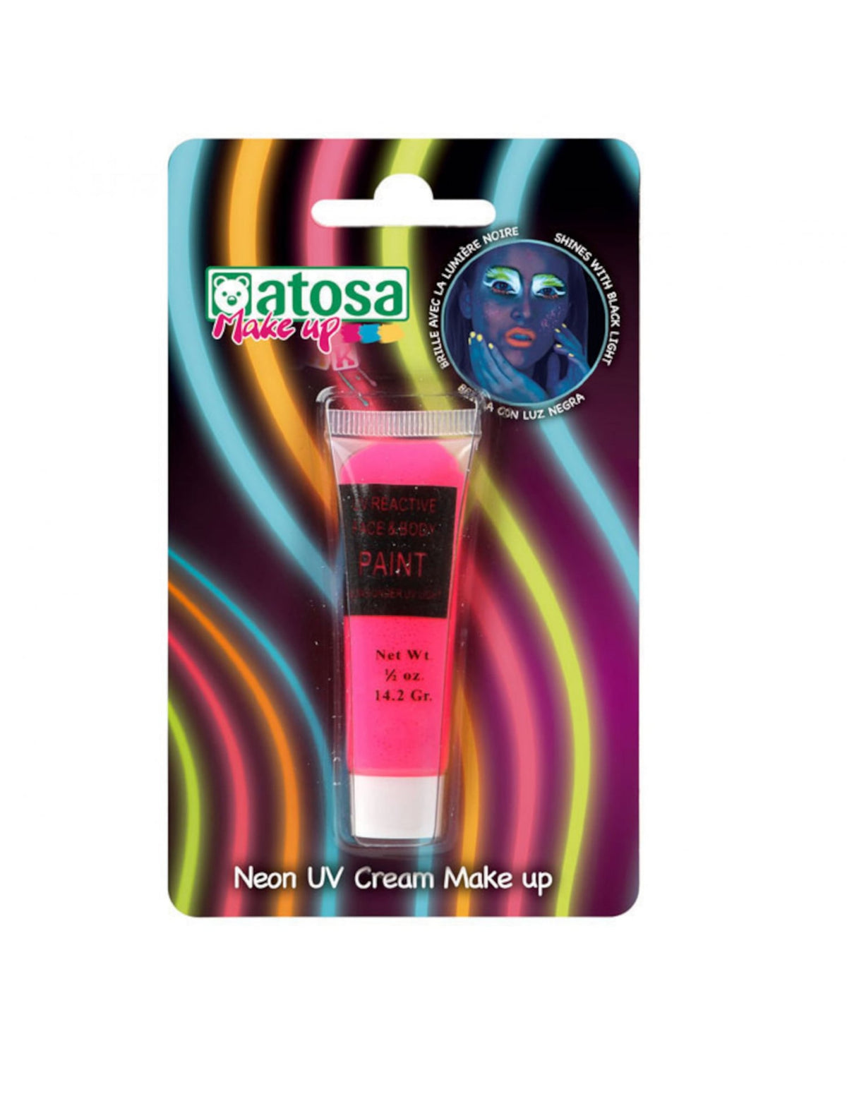 Neon roze UV make-up tube