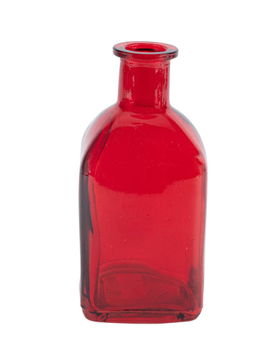 Vase en verre rouge 6,5 x 13,5 cm