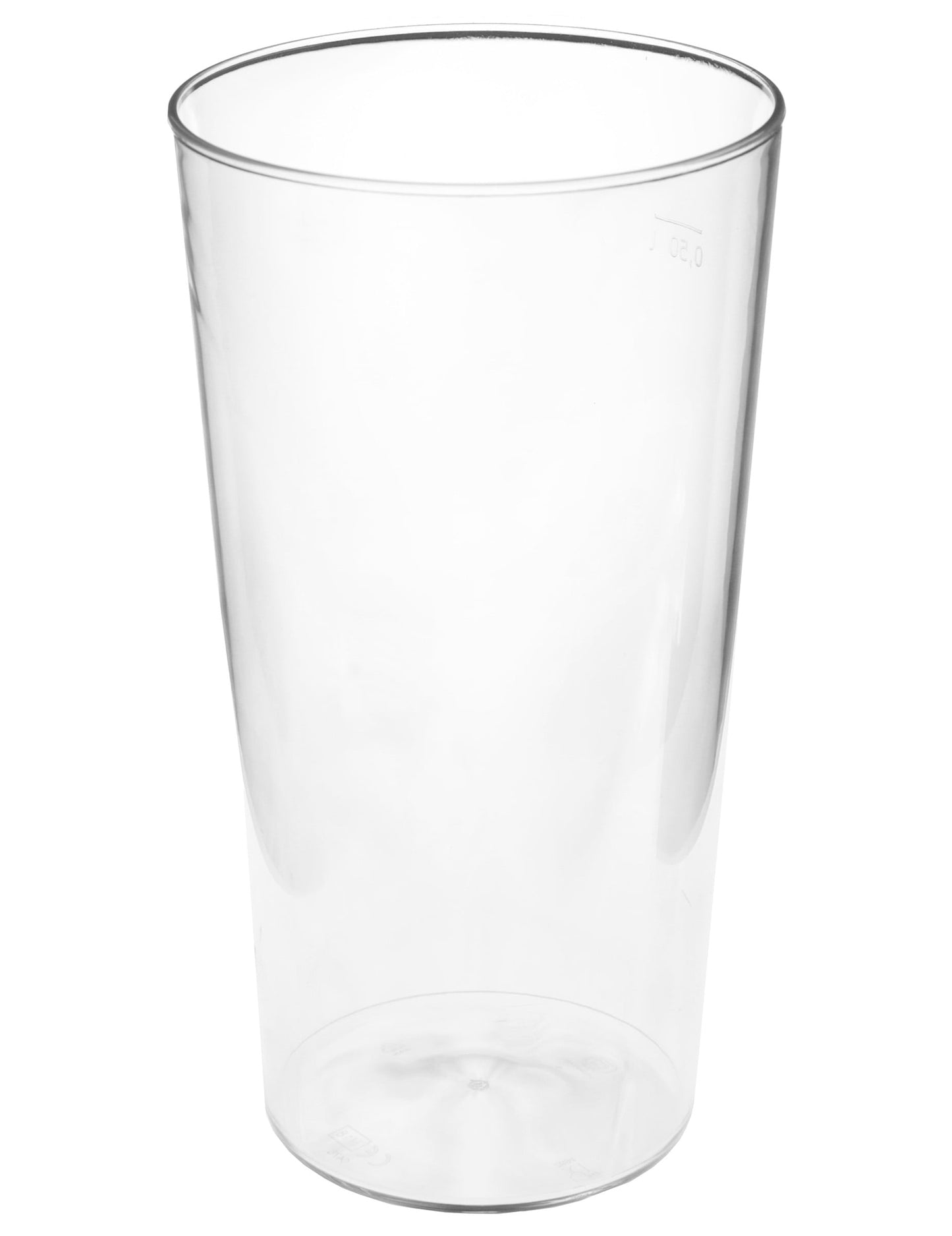 Verre à bière plastique conique transparent 60 cl