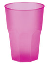 Fuchsia gematteerde plastic beker 42 cl