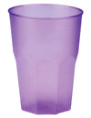 Lila gematteerde plastic beker 42 cl