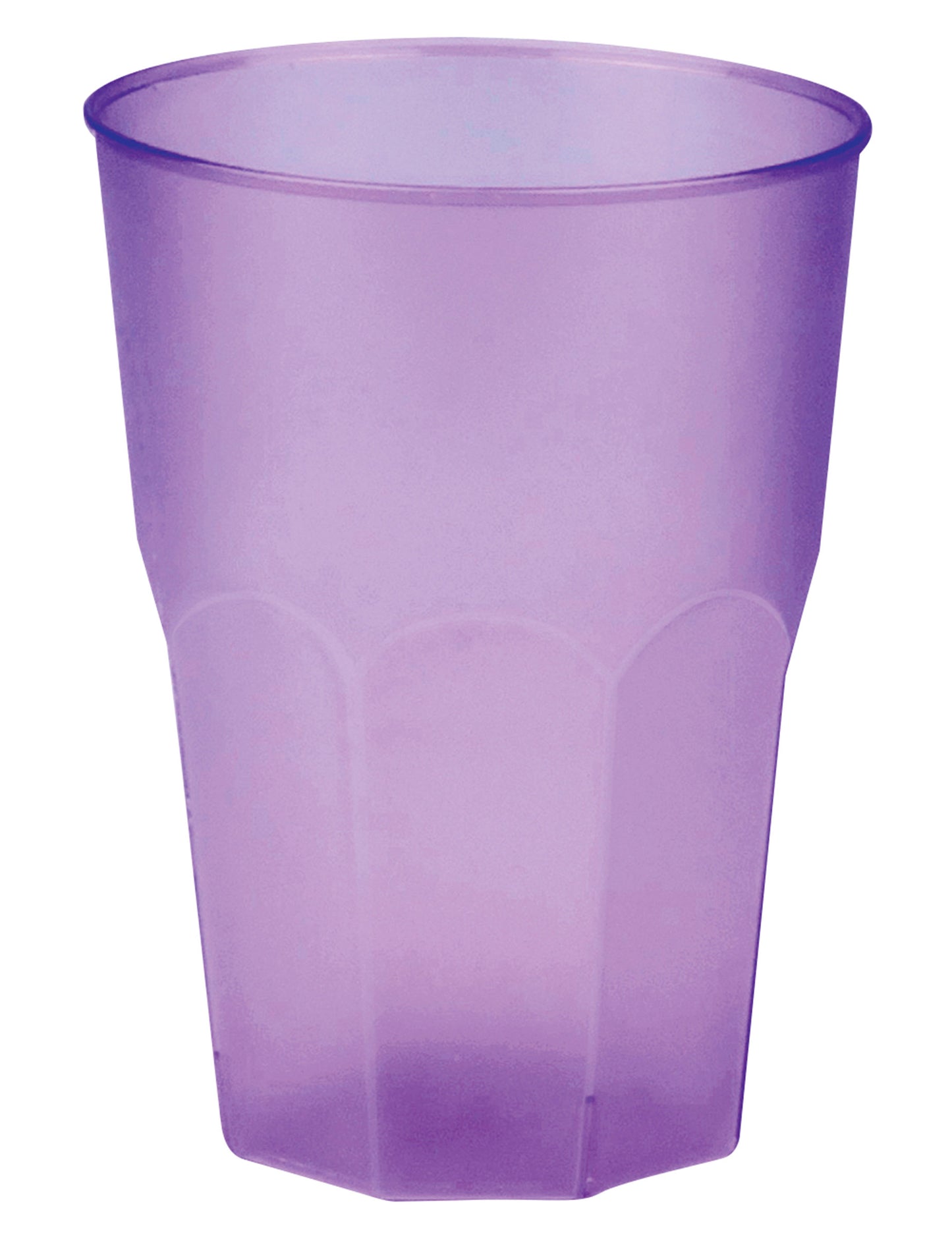Lila gematteerde plastic beker 42 cl