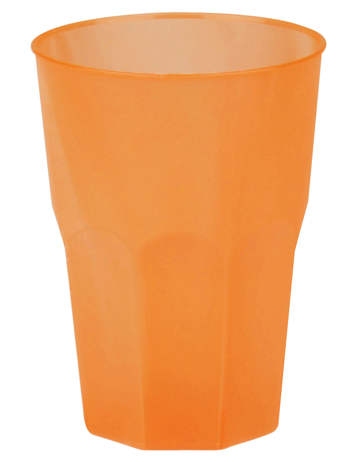 Oranje gematteerde plastic beker 42 cl