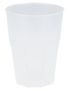 Transparant gematteerde plastic beker 42 cl