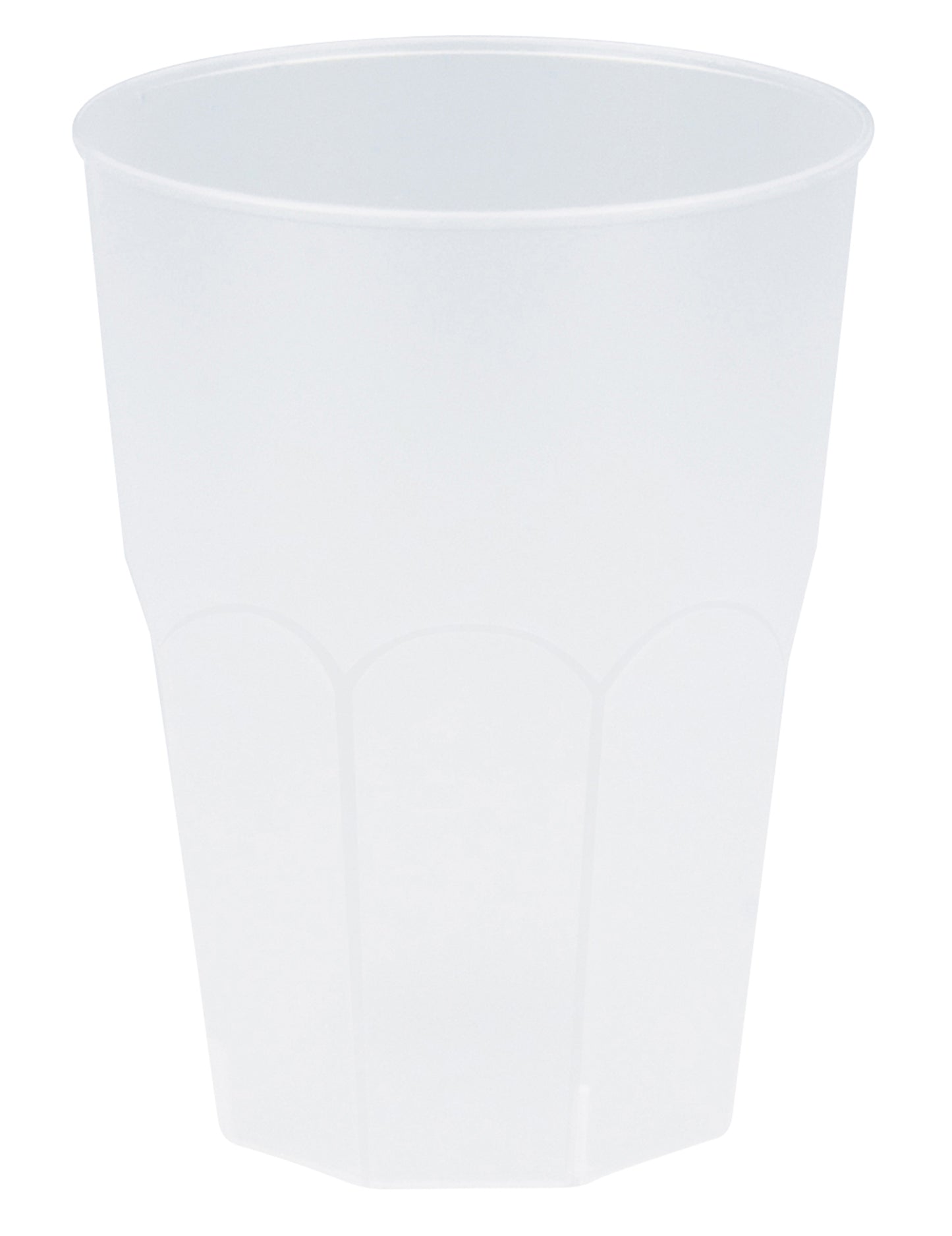 Transparant gematteerde plastic beker 42 cl