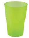 Appelgroene gematteerde plastic beker 42 cl