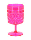Verre à pied plastique rose framboise 270 ml