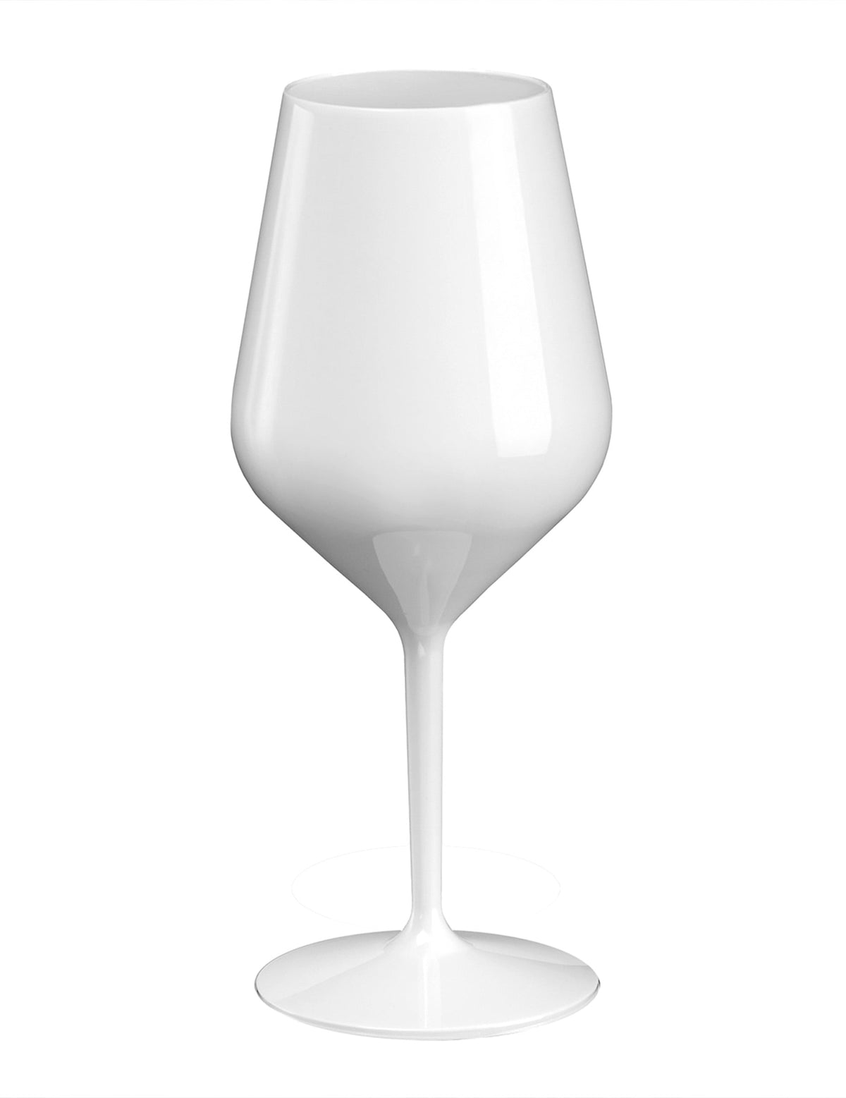 Wijnglas op voet plastic wit 47 cl