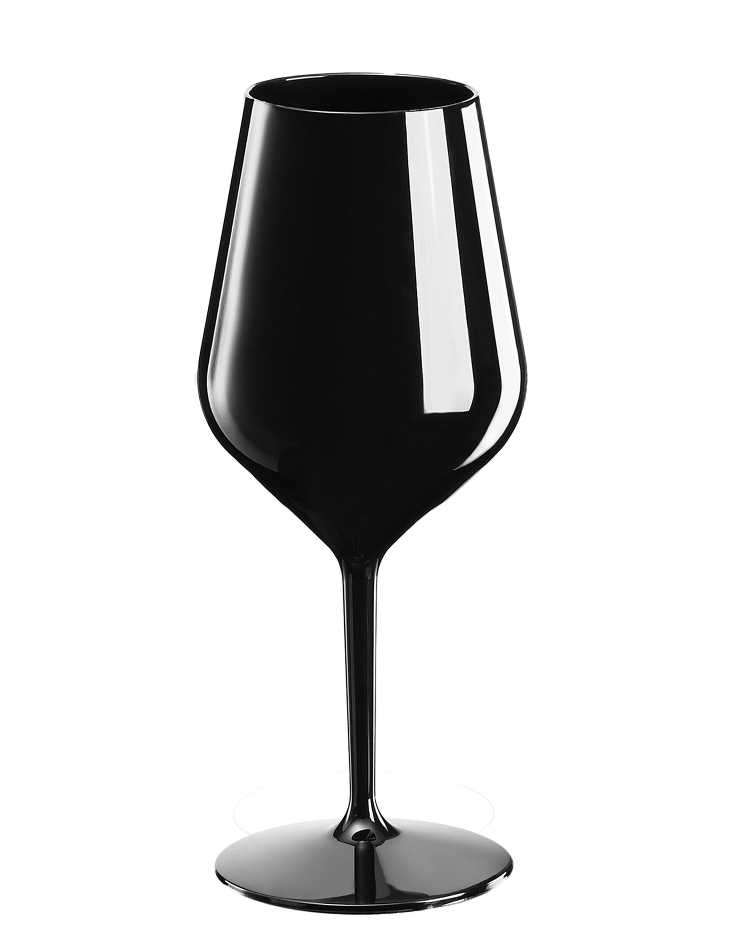 Verre à vin sur pied plastique noir 47 cl