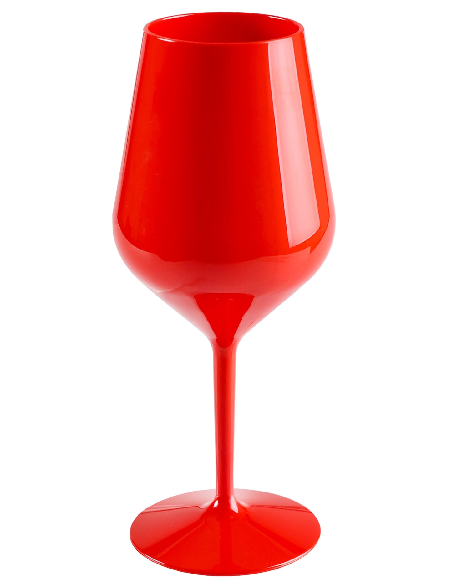 Wijnglas op voet plastic rood 47 cl
