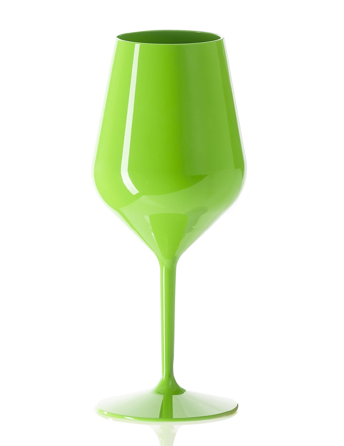 Wijnglas op voet plastic groen 47 cl