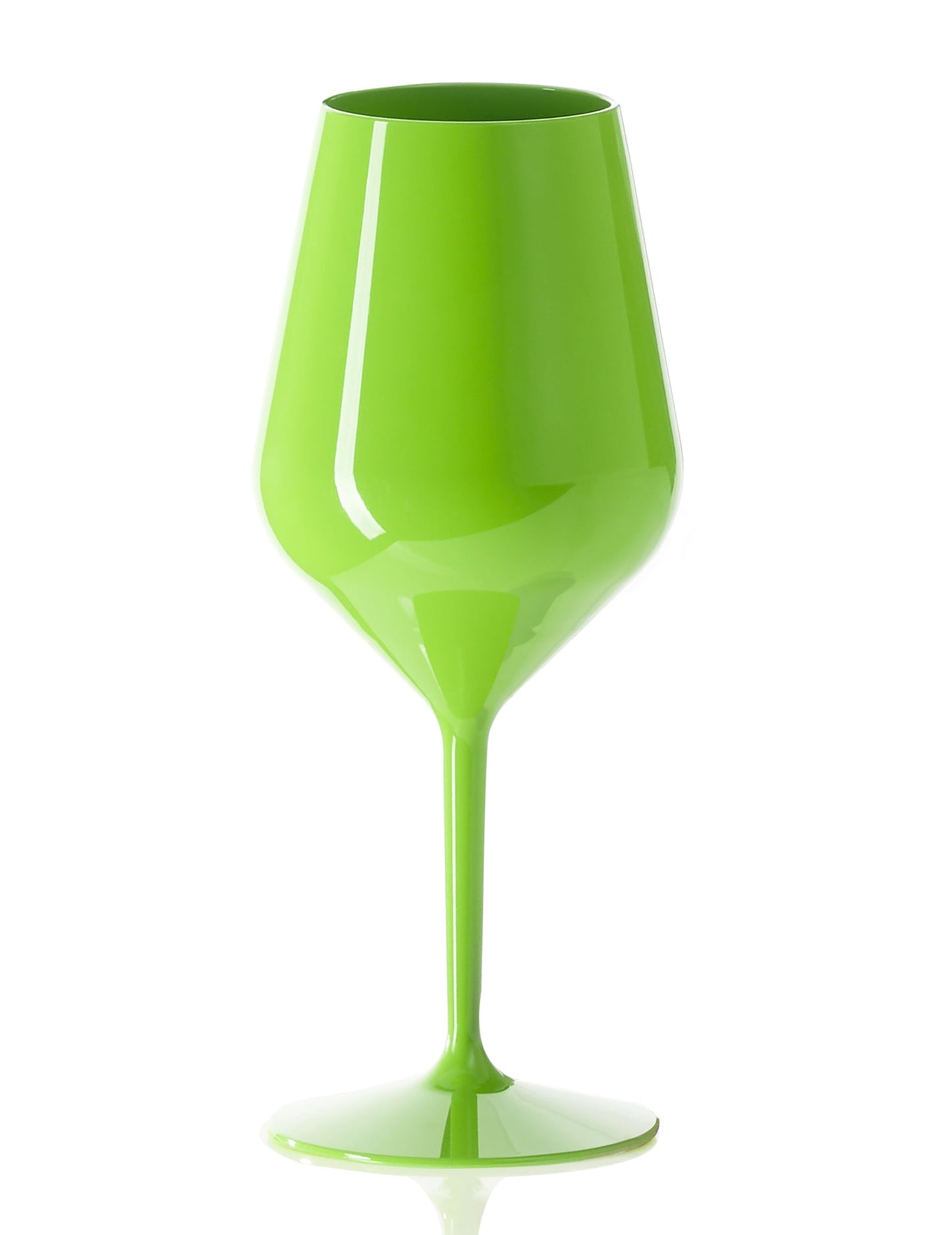 Wijnglas op voet plastic groen 47 cl
