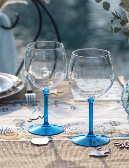 Blauw plastic cocktail balloon glas 58,2 cl