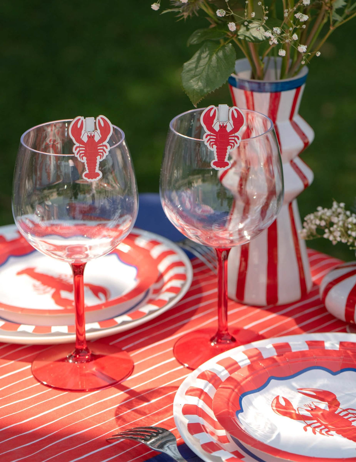 Verre ballon cocktail plastique rouge 58,2 cl