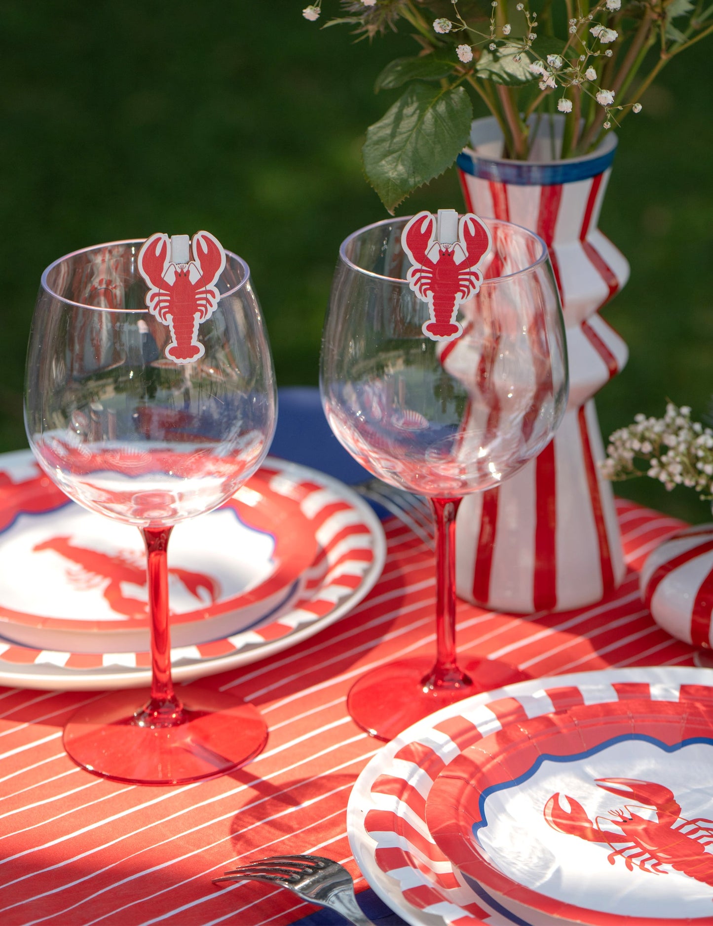 Rood plastic cocktail balloon glas 58,2 cl