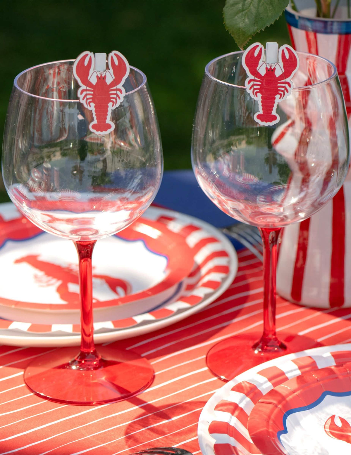 Verre ballon cocktail plastique rouge 58,2 cl